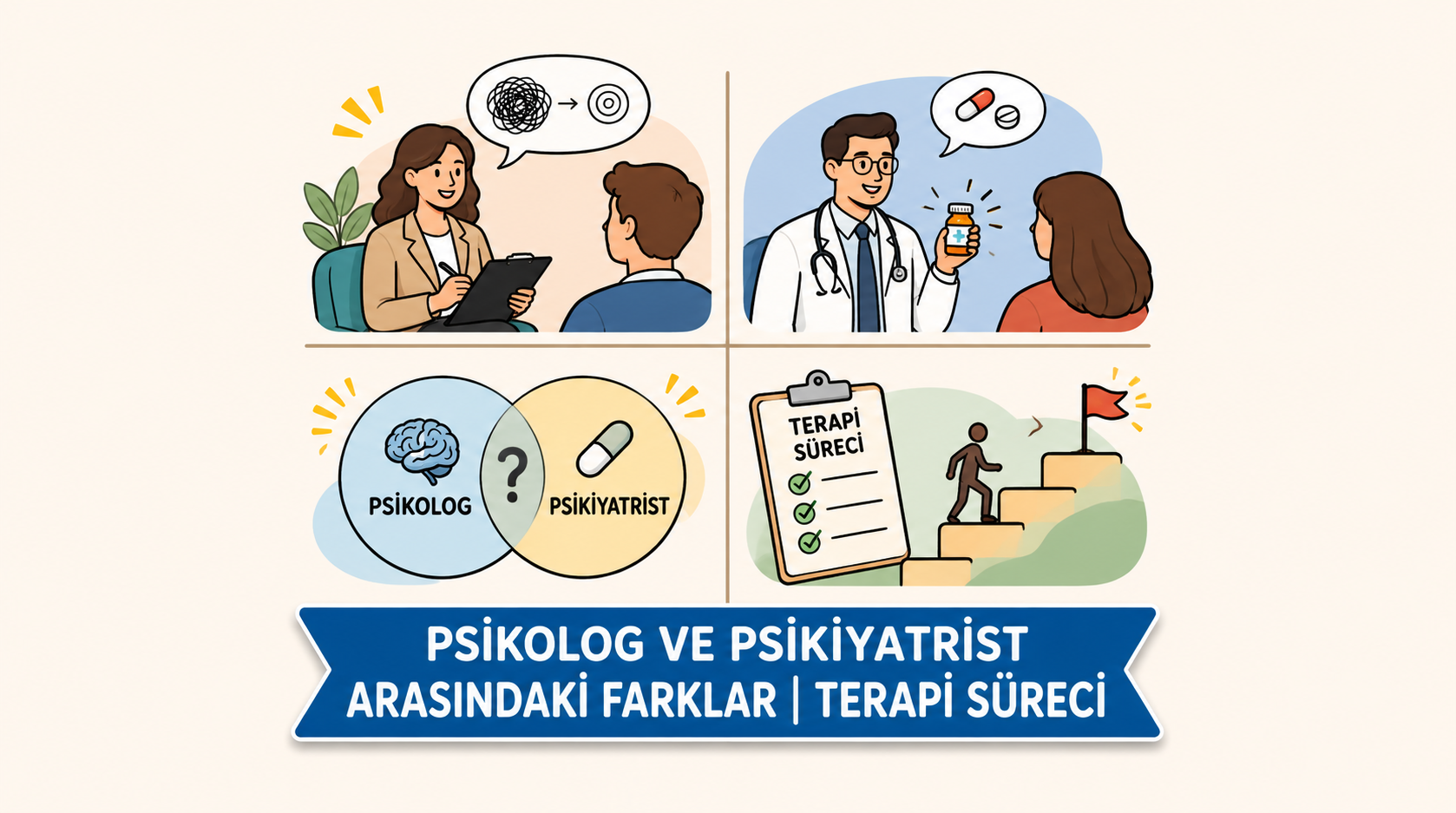 Psikolog ve Psikiyatrist Arasındaki Farklar | Terapi Süreci